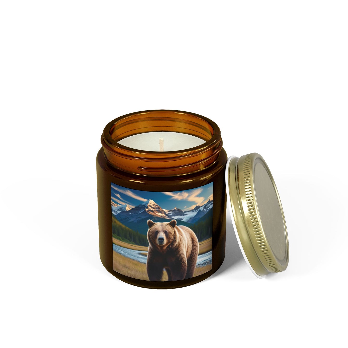 Papa Bear Candles, Coconut Apricot Wax (4oz, 9oz)