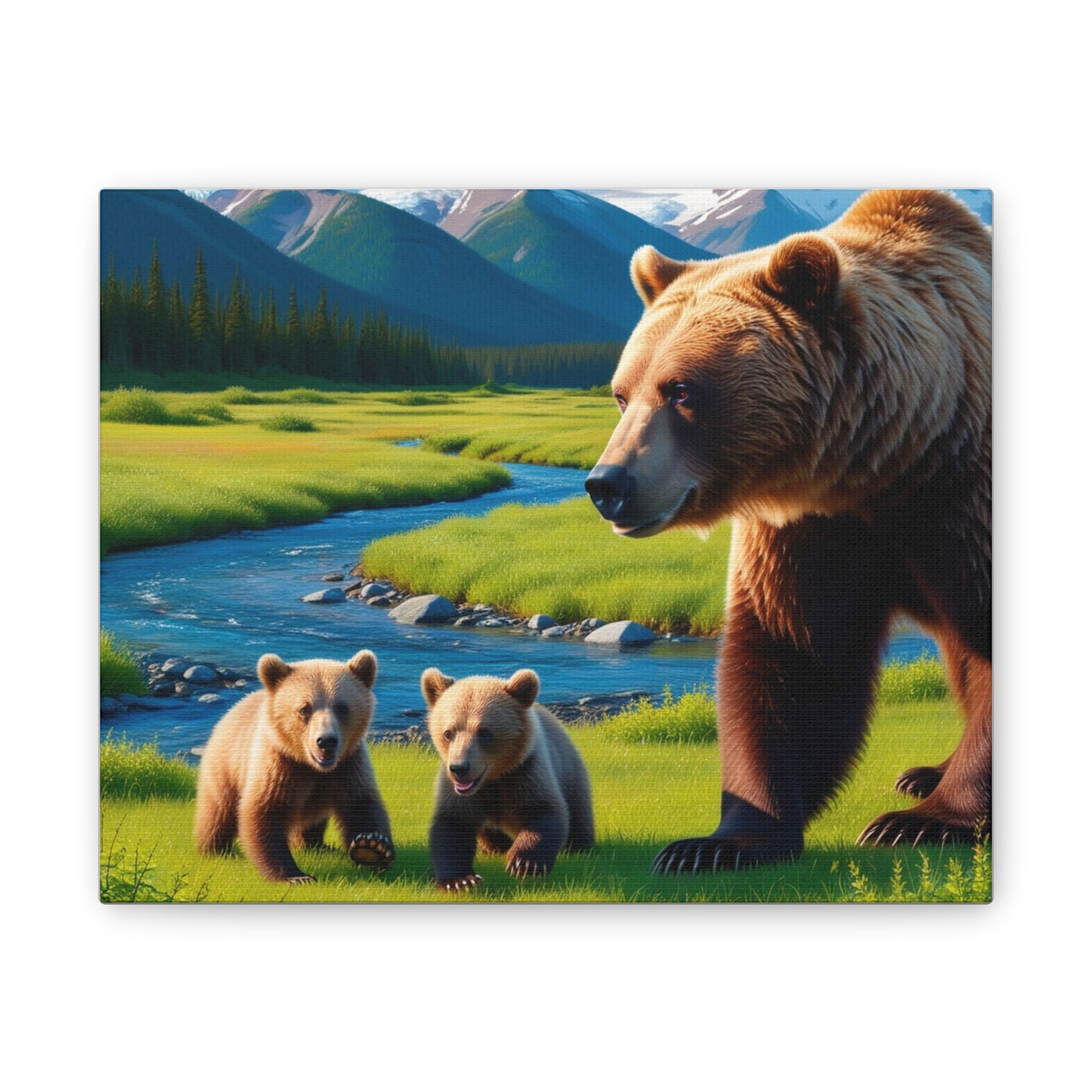 Mama Bear Canvas Stretched, 0.75"