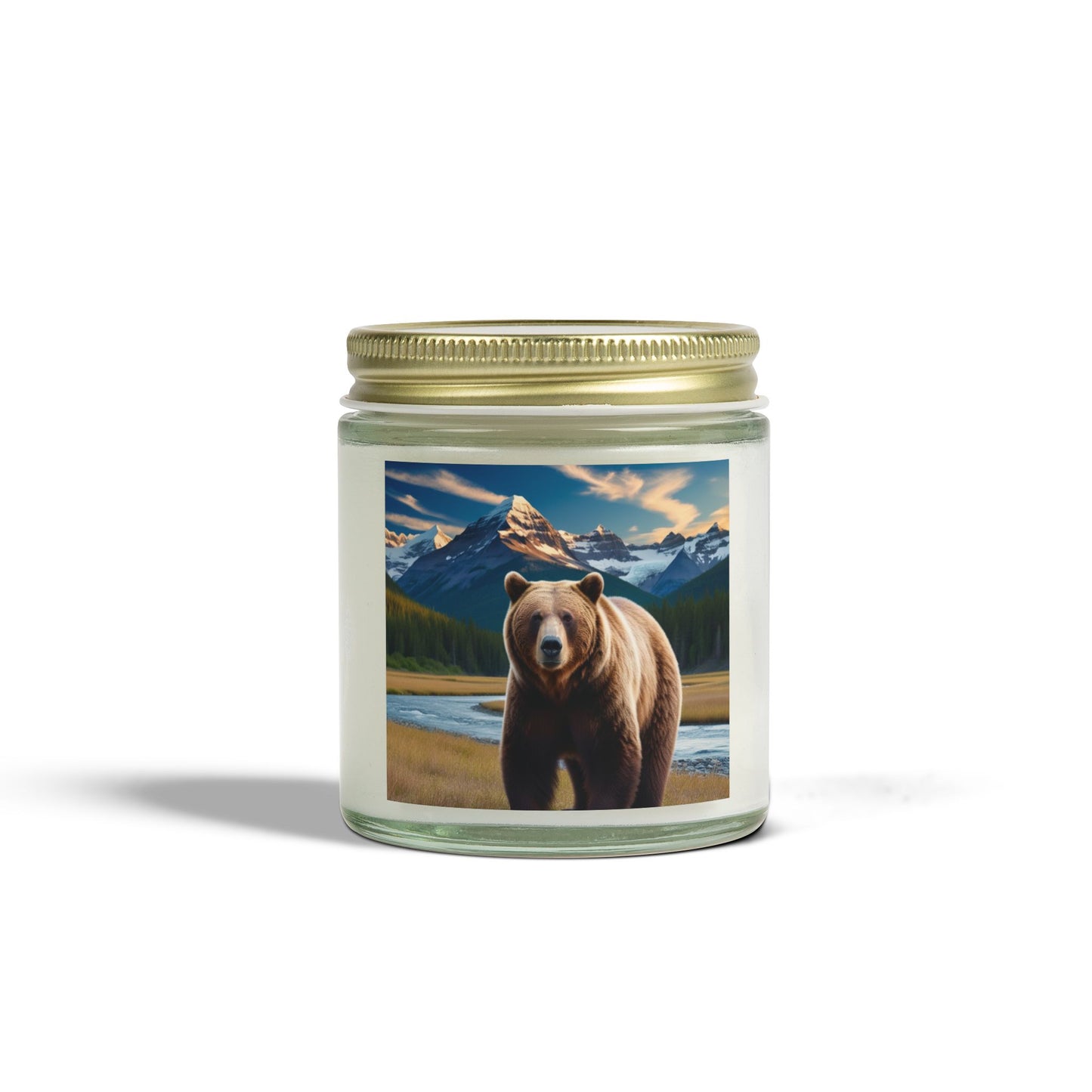 Papa Bear Candles, Coconut Apricot Wax (4oz, 9oz)