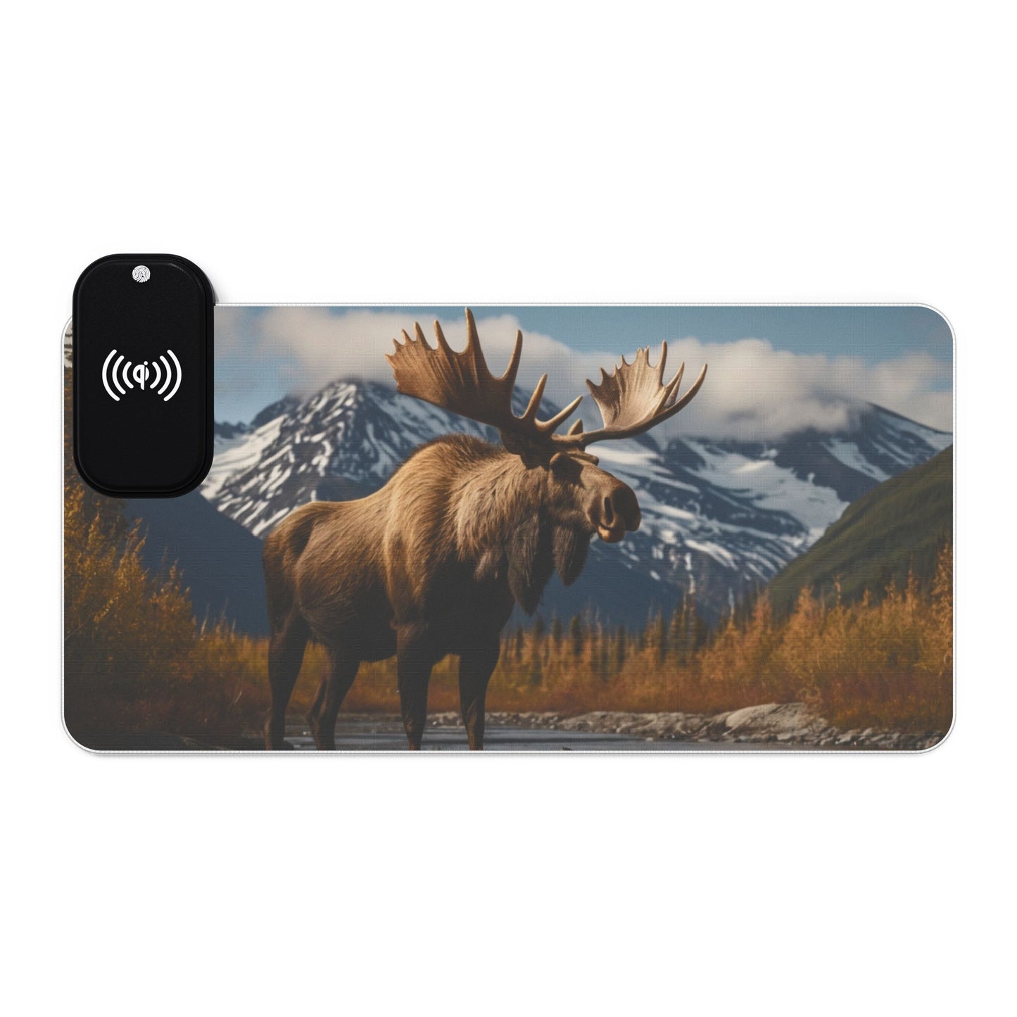 Bull Moose LED Gaming Mouse Pad, Wireless Charging