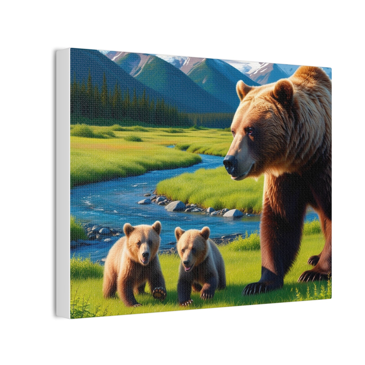 Mama Bear Canvas Stretched, 0.75"