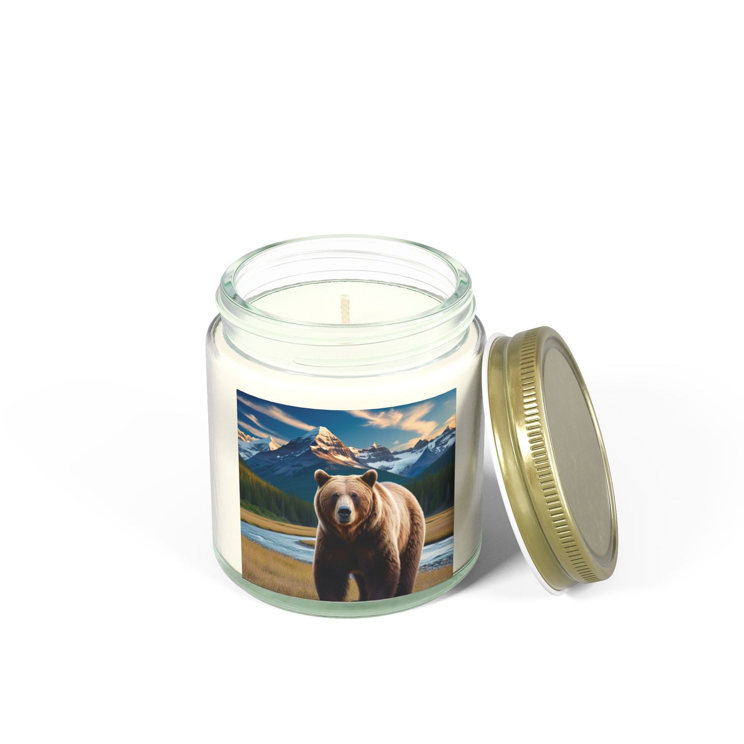 Papa Bear Candles, Coconut Apricot Wax (4oz, 9oz)