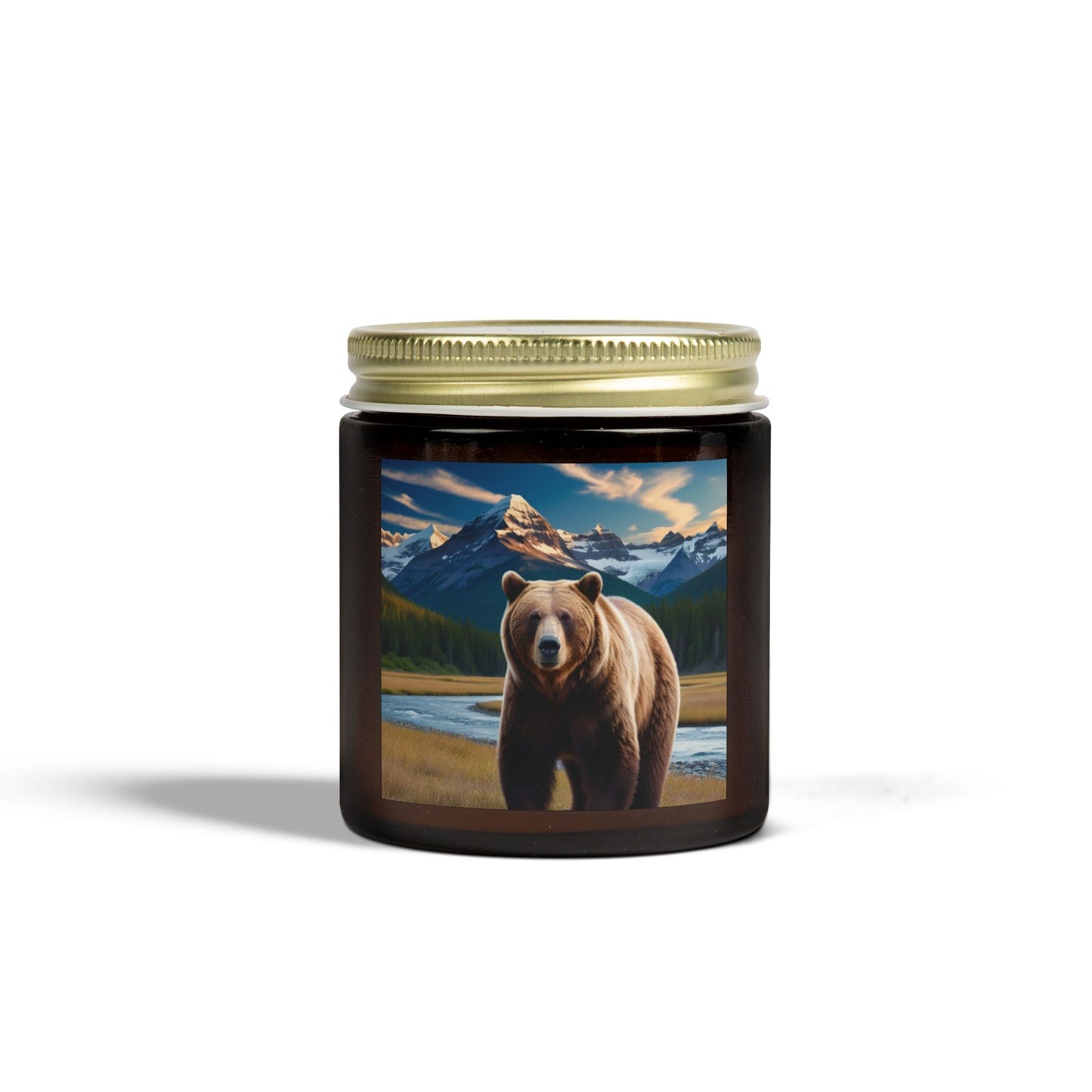 Papa Bear Candles, Coconut Apricot Wax (4oz, 9oz)